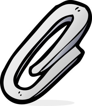 cartoon paperclip drawing png