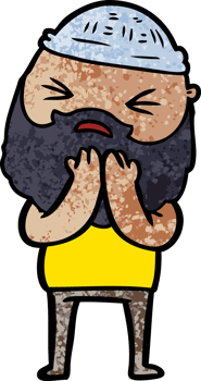 cartoon man with beard png