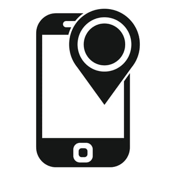 Campsite gps location icon simple vector. Tourist travel vector