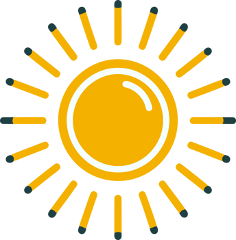 AI generated abstract sun cartoon drawing AI generated png