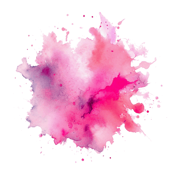 AI generated An isolated pink ink stain on a transparent background png