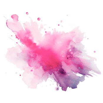 AI generated A pink ink stain isolated on a transparent background png