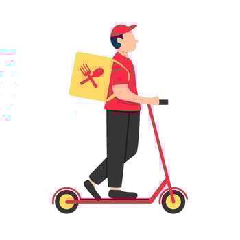 Illustration of delivery man vector