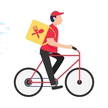 Illustration of delivery man vector