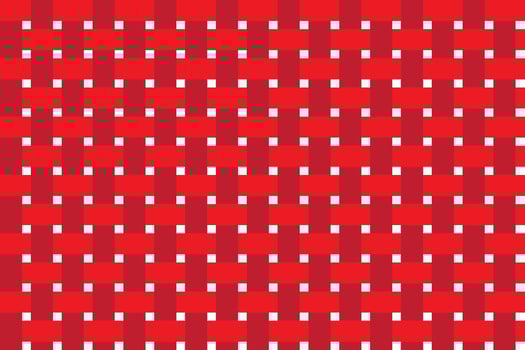illustration of red ribbon woven pattern on dark white background. vector