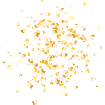 Colorful confetti on a transparent background. Event and party celebration elements. png