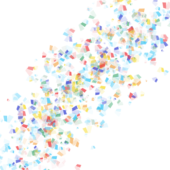 Colorful confetti on a transparent background. Event and party celebration elements. png