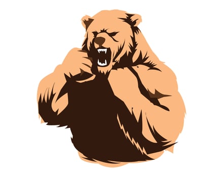 bear logo and illustration design vector