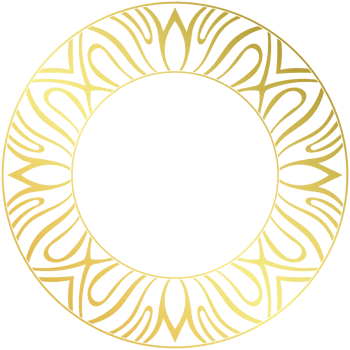 gold frame circle pattern For medals and awards png