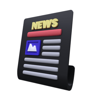 unique 3d rendering news icon illustration.Realistic vector illustration. png