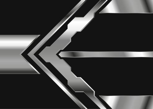 Black and grey metallic arrows abstract technology background vector