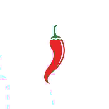 Red hot natural chili icon vector Illustration