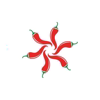 Red hot natural chili icon vector Illustration