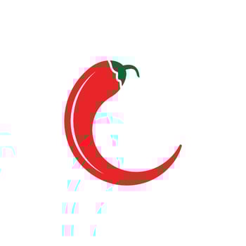 Red hot natural chili icon vector Illustration