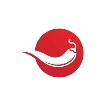 Red hot natural chili icon vector Illustration