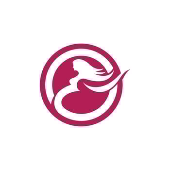 Pregnant template vector icon