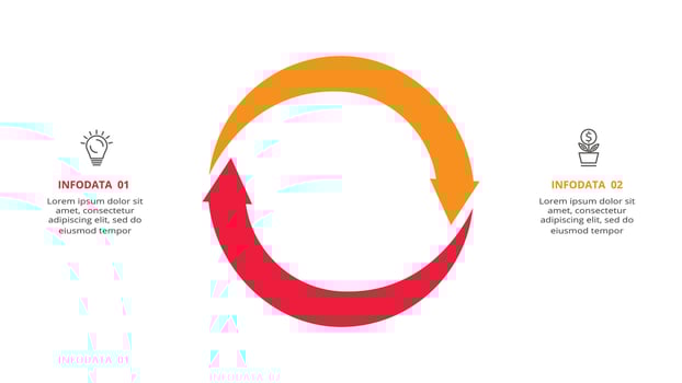 Creative concept for infographic with 2 steps, options, parts or processes. Business data visualization vector