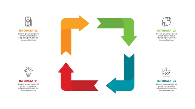 Creative concept for infographic with 4 steps, options, parts or processes. Business data visualization. vector