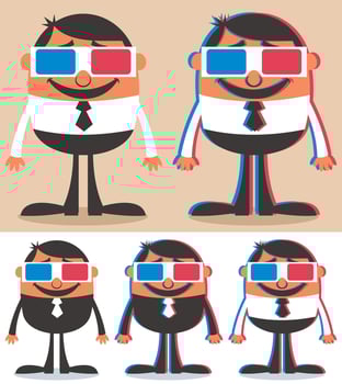 3D Cartoon Set vector