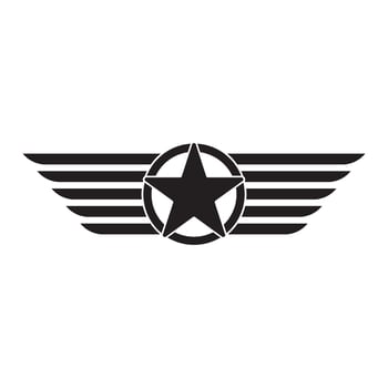 Military rank icon logo vector design template