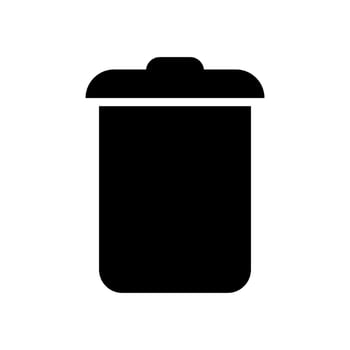 Trash can vector icon. Garbage illustration sign. Waste symbol or logo.