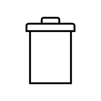 Trash can vector icon. Garbage illustration sign. Waste symbol or logo.