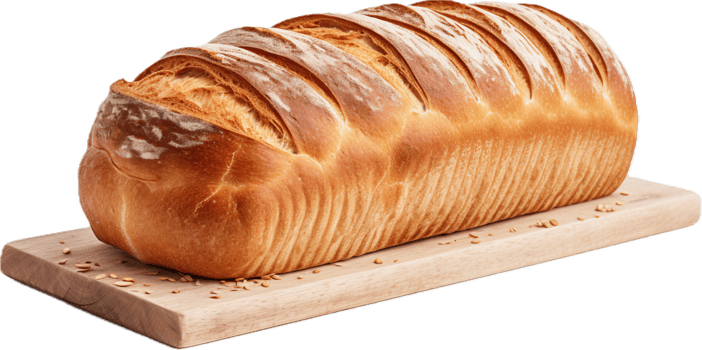 AI generated freshly baked loaf of bread png