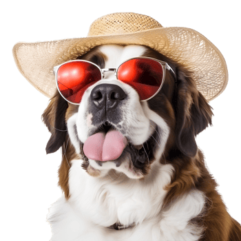 AI generated Cute and fun dogs on transparent background PNG