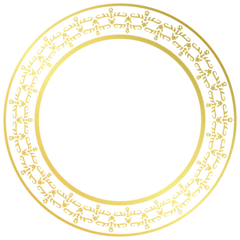 gold frame circle pattern For medals and awards png