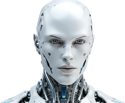 AI generated futuristic robot avatar png