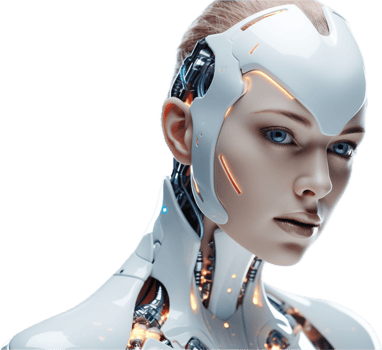 AI generated futuristic robot avatar png