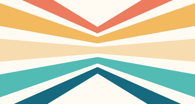 Abstract Colorful vintage 60s and 70s Hippie Retro Minimal stylish Sun and rainbow swirl pattern wallpaper background of rainbow groovy Wavy Line design with dirty texture. vector