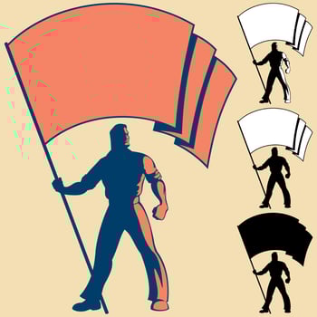 Flag Bearer Set vector