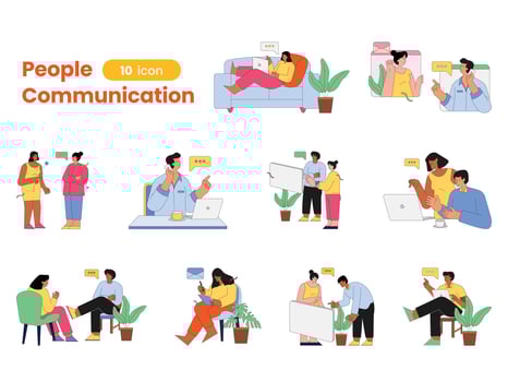 People Communication Illustrations vector