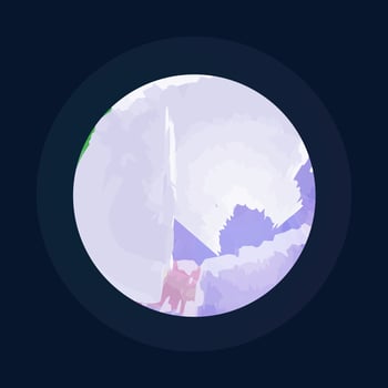Fantasy cartoon planet.  isolated object. Space background. vector