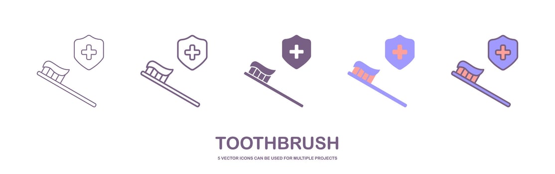 Toothbrush with toothpaste icon. Brush tooth line and glyph version, outline and filled vector sign. linear and full pictogram. Symbol sign