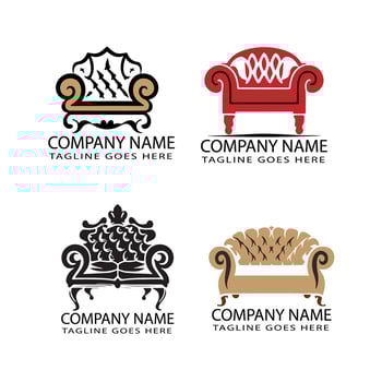 Furniture logo template design vector