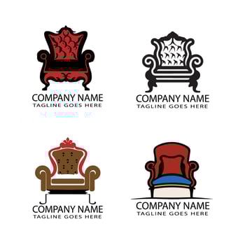 Furniture logo template design vector