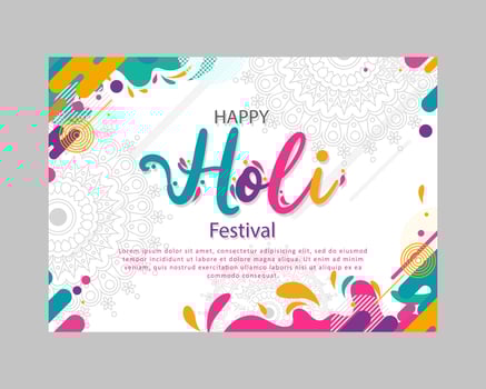 Holi festival color background vector