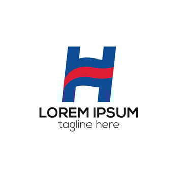 Creative H letter logo design concept isolated vector template for business illustration