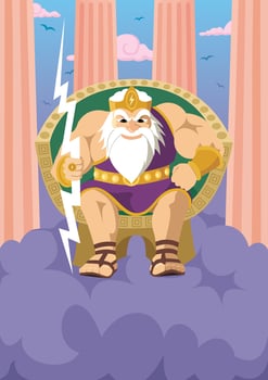 Zeus Greek God vector