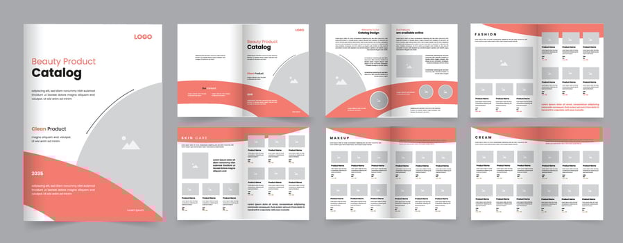 Beauty product catalog design or Jewellery Catalog template, editable catalogue template design vector