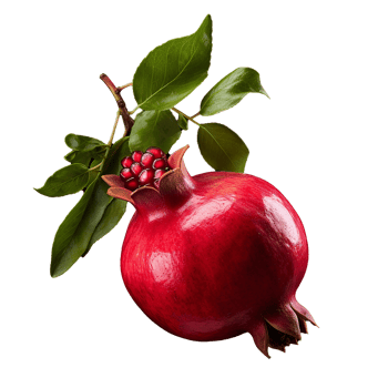 AI generated Pomegranate png isolated on transparent background