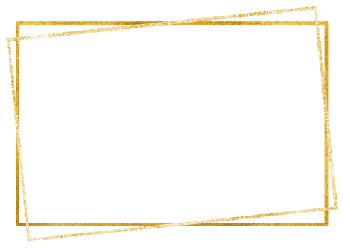 Gold rectangle frame png