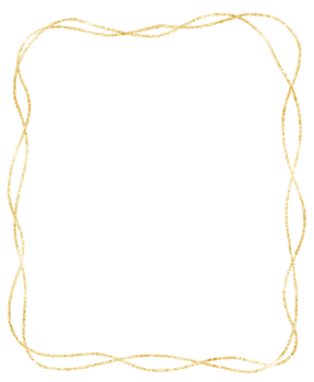 Gold rectangle vine frame png