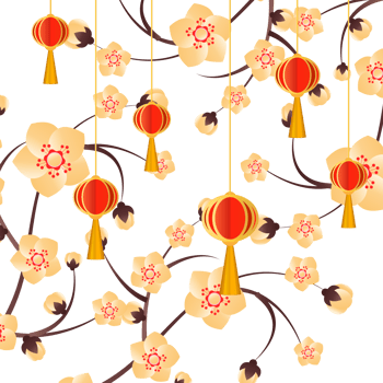 peach flowers illustration png