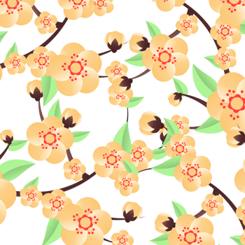 peach flowers illustration png