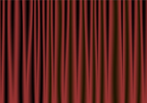 vector realistic red and black theater curtain illustration