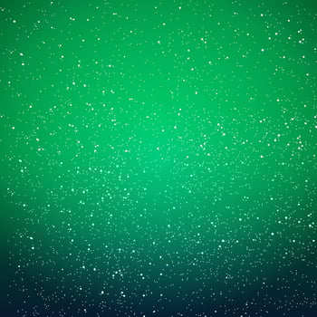 Green Winter background with snowflakes, vector illustration