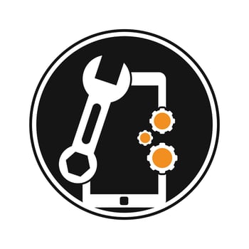 Mobile Repair Logo Design Template. vector